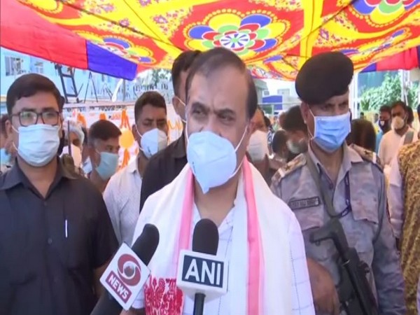 Assam minister Himanta Biswa Sarma speaking to reporters on Saturday. Photo/ANI