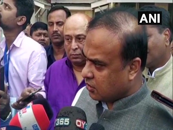 Assam Finance Minister Himanta Biswa Sarma speaking to media on Thursday. (Photo/ANI)