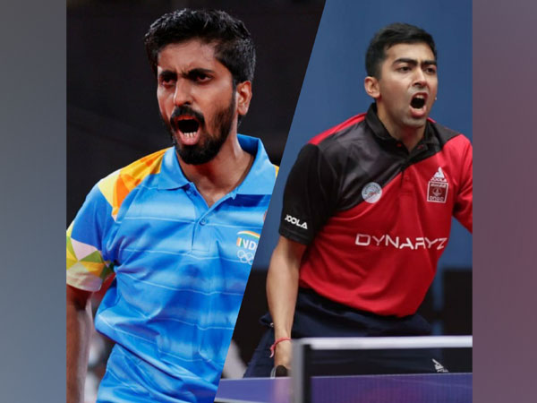 Sathiyan Gnanasekaran and Harmeet Desai (Photo: Twitter/SAI Media)