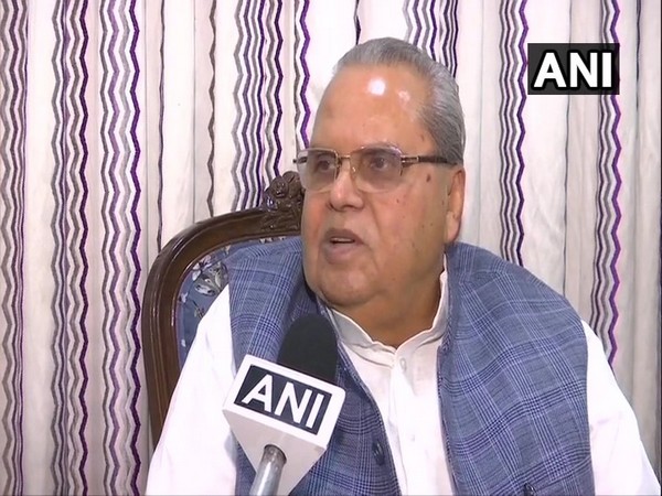 Jammu and Kashmir Governor Satya Pal Malik talking to ANI in New Delhi on Monday. Photo/ANI