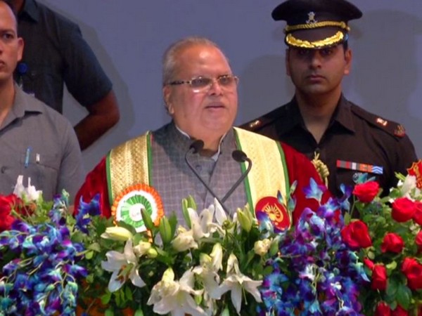 Jammu and Kashmir Governor Satya Pal Malik at the convocation ceremony of Mata Vaishno Devi University in Katra on Tuesday. Photo/ANI