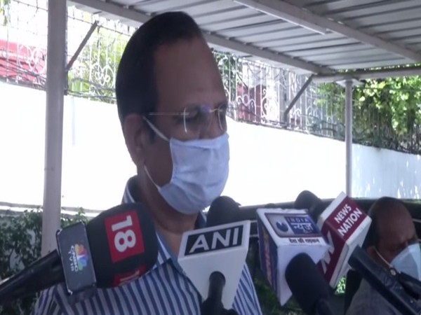 Delhi Health Minister Satyendra Jain speaking to reporters on Tuesday. Photo/ANI
