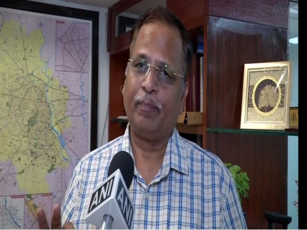 Delhi Minister Satyendra Jain speaking to ANI in New Delhi on Monday