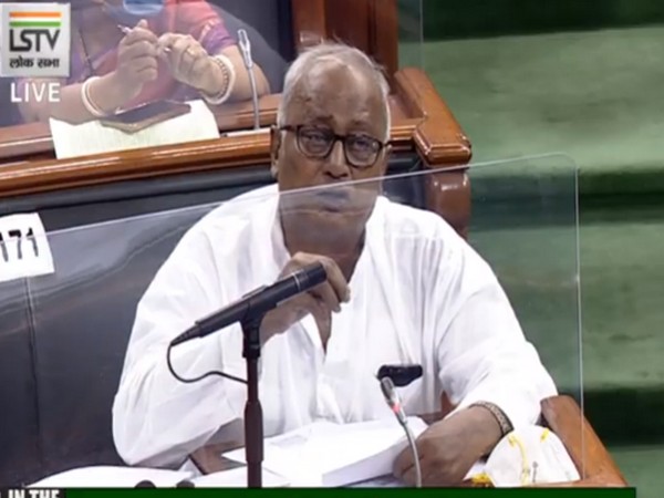 TMC MP Saugata Roy speaking to Lok Sabha on Friday. 