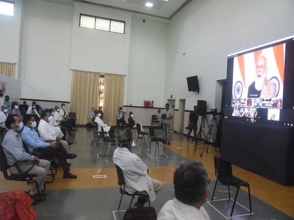 Goa CM Pramod Sawant attended the launch at the Covid vaccination block in Goa Medical College (GMC), Bambolim. (Photo Credit: Pramod Sawant Twitter)