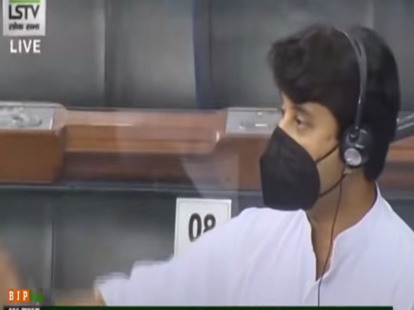 Civil Aviation Minister Jyotiraditya Scindia in Lok Sabha on Thursday.