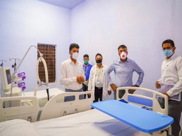 Chief Minister's 5T Secretary VK Pandian at a COVID-19 hospital in Odisha. Photo/ANI