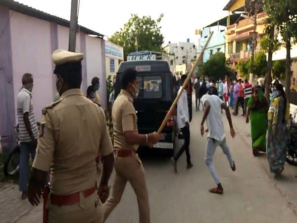 Protesting farmers burn paddy on road in Andhra Pradesh. 
