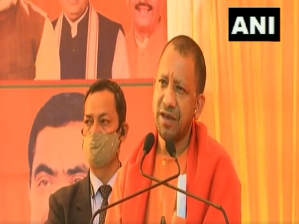 Uttar Pradesh Chief Minister Yogi Adityanath at Ghaziabad (Photo/ANI)