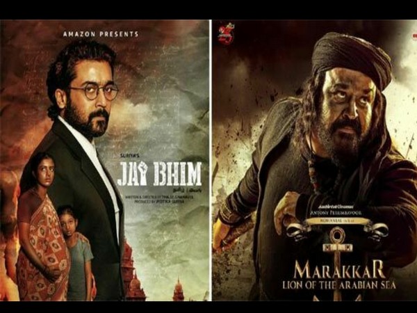 Posters of Jai Bhim and Marakkar (Image source: Instagram)