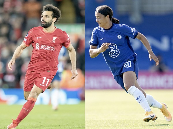 Mohamed Salah and Sam Kerr (Photo: footballwriters.co)