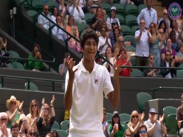 Samir Banerjee (Photo: Screengrab via Wimbledon;s Twitter) 