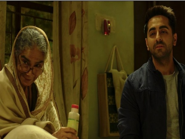 A still of Ayushmann Khurrana and late Surekha Sikri from 'Badhaai Ho' (Image source: Instagram)