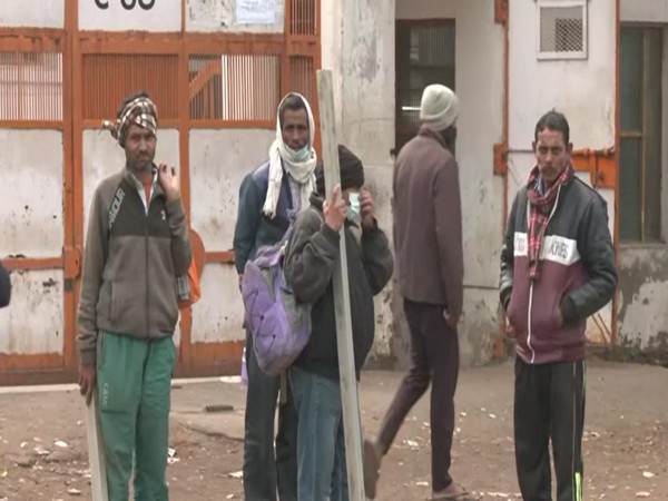 Labourers at Labour chowk, Noida (Photo/ANI)