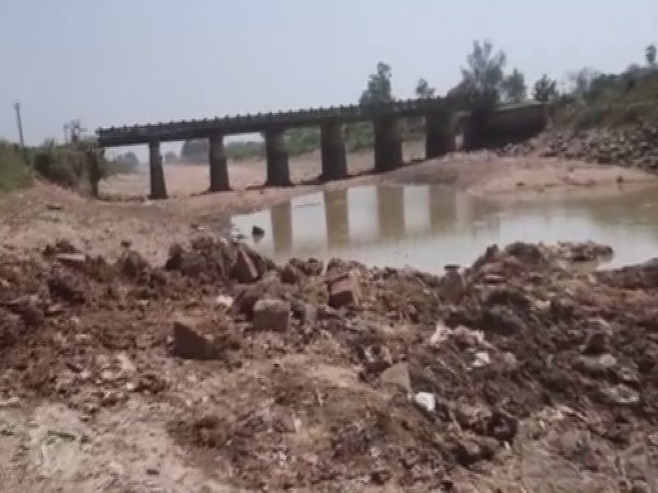 The view of the site from where the bridge got stolen in Rohtas district of Bihar (Photo/ANI)