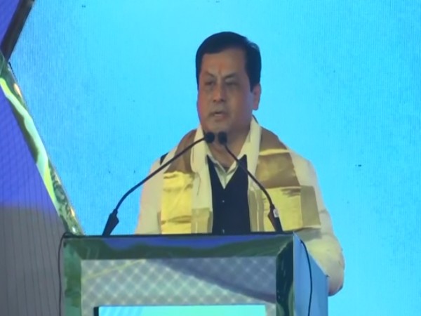 Sarbananda Sonowal at the the Golden Jubilee celebrations of Cochin Shipyard Limited(Photo/ANI)