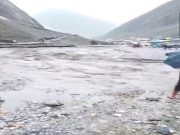 Visuals from Amarnath after the incident of cloudburst (Photo/ANI)