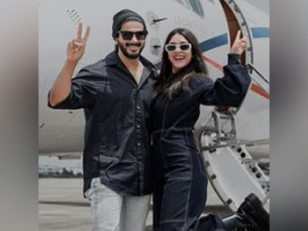 Dulquer Salmaan with Mrunal Thakur (Image source: Instagram)