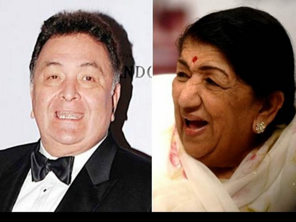 Late Rishi Kapoor and Lata Mangeshkar (Image source: Twitter)