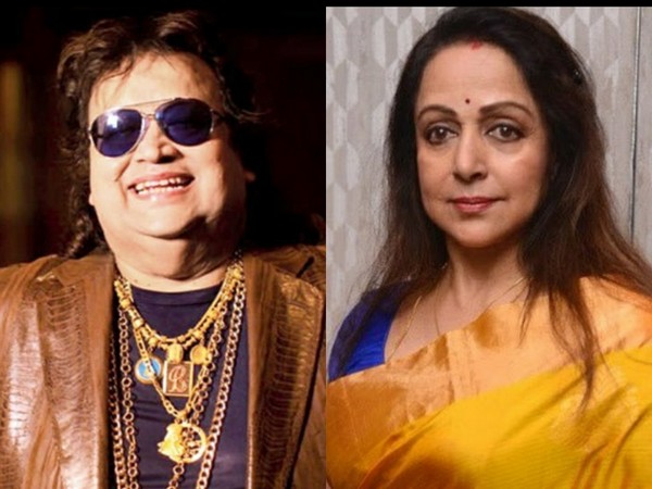 Hema Malini and late Bappi Lahiri (Image source: Twitter)