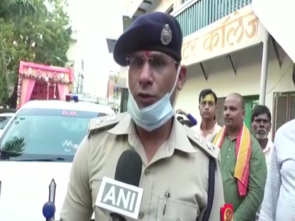 Jhansi SSP Shiv Hari Meena speaking to ANI on Friday. (Photo/ANI)