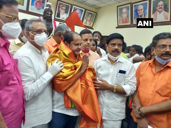 MLA Ku Ka Selvam at the BJP office on August 5. (Photo/ANI)