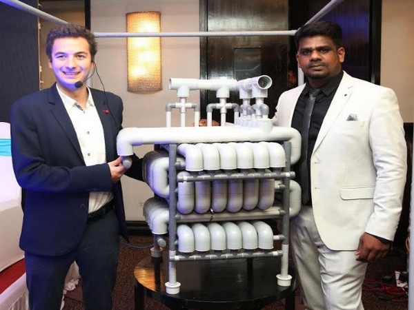 Enes Kutluca, CEO, Biopipe Global Corp and Senthil Kumar, MD, Environest Global launches the world's first biological noiseless sludge free and odour free sewage waste treatment plant