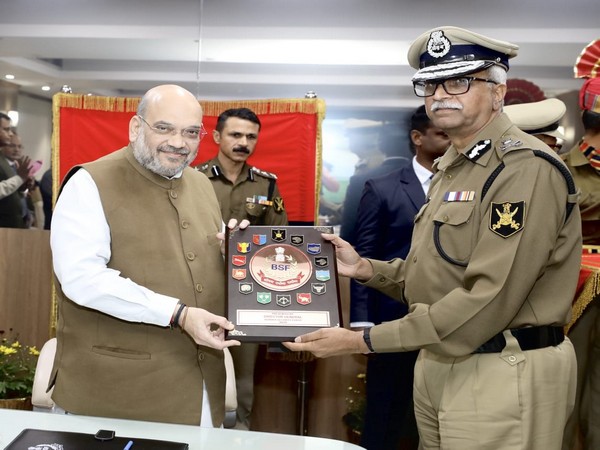 Shah receiving a ceremonial guard of honour at BSF headquarters in New Delhi on Friday. (Photo/ANI)