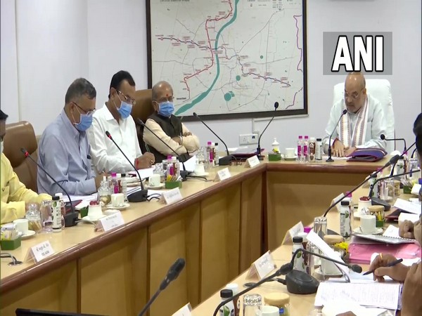 Amit Shah chairs a meeting of DISHA. (Photo/ ANI)