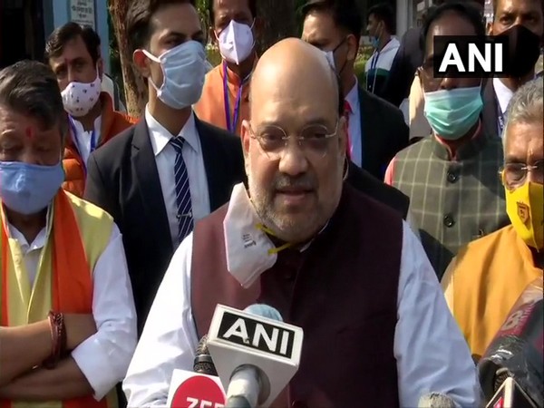 Union Home Minister Amit Shah on Saturday paid homage to Khudiram Bose at his (Bose's) native village in Pashchim Midnapore. 