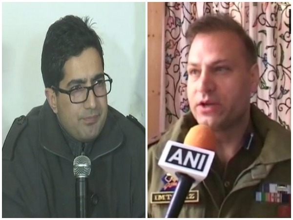 JKPMS founder Shah Faesal (Left), Kashmir SSP Imtiyaz Hussain (Right) [File Pictures]