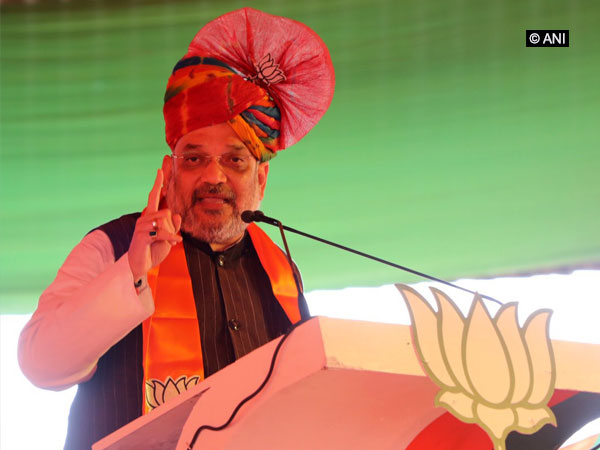 BJP president Amit Shah addressing an election rally in Panipat, Haryana on Sunday. (Photo/ANI)