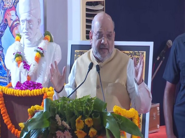 Union Home Minister Amit Shah speaking at an event in Varanasi on Thursday. Photo/ANI