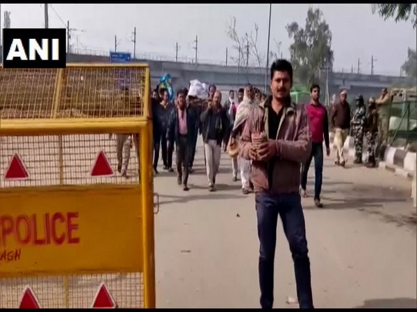 Visual from Shaheen Bagh on Sunday morning. Photo/ANI