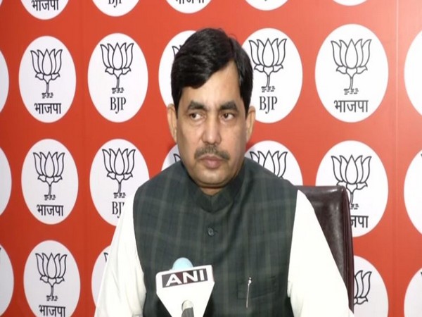 BJP leader Shahnawaz Hussain talking to ANI on Wednesday. Photo/ANI