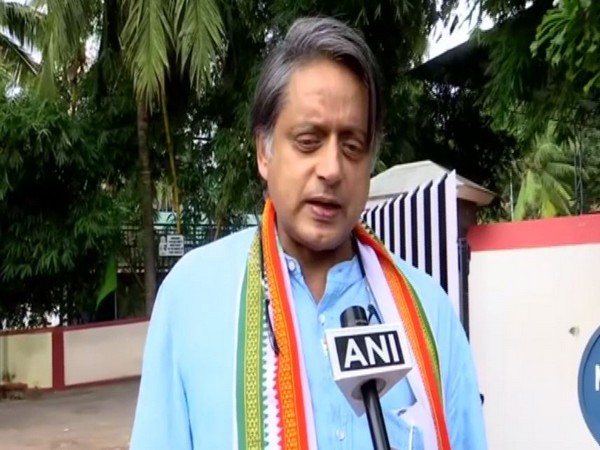Congress leader Shashi Tharoor speaking to ANI on Sunday. Photo/ANI