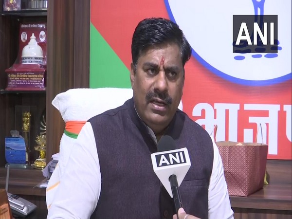 Rameshwar Sharma speaking to ANI in Bhopal on Monday. 