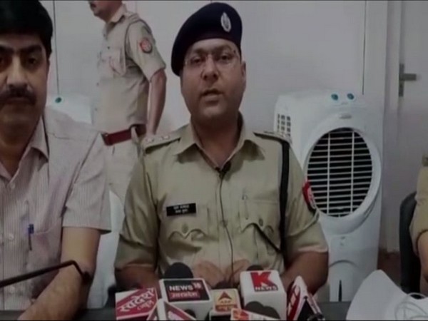 Superintendent of Police, Ajay Kumar speaking to reporters in Shamli, Uttar Pradesh on Monday,