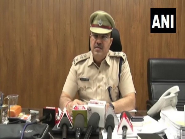 Gurugram SP Crime Shamsher Singh while addressing a press conference in Gurugram on Tuesday. Photo/ANI