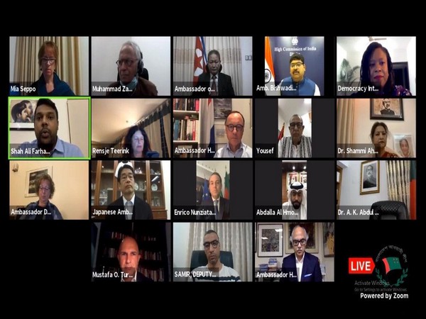 Diplomats speaking at Awami League's international Affairs Sub Committee.