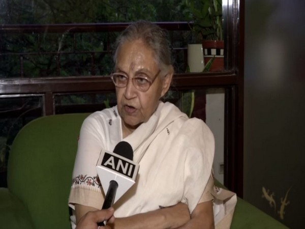 Delhi unit Congress chief Sheila Dikshit while speaking to ANI on Saturday. Photo/ANI 
