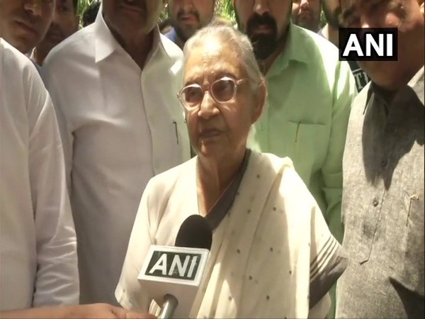 Former Delhi Chief Minister Sheila Dikshit speaking to ANI in New Delhi on Wednesday.