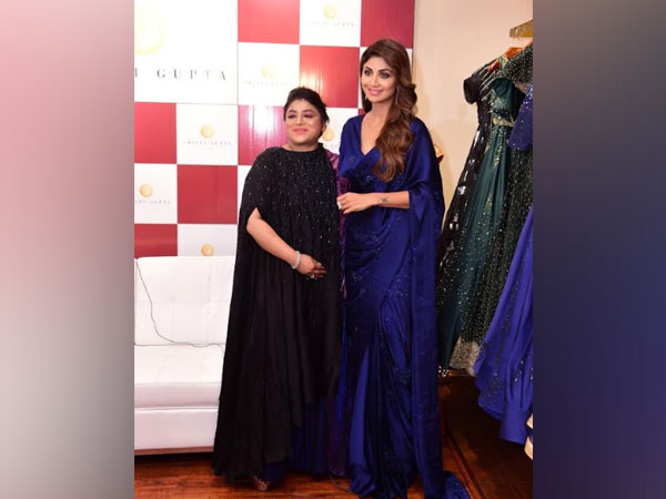 Shilpi Gupta,  the Founder & Creative Director of Shilpi Gupta Couture and Shilpa Shetty during the launch