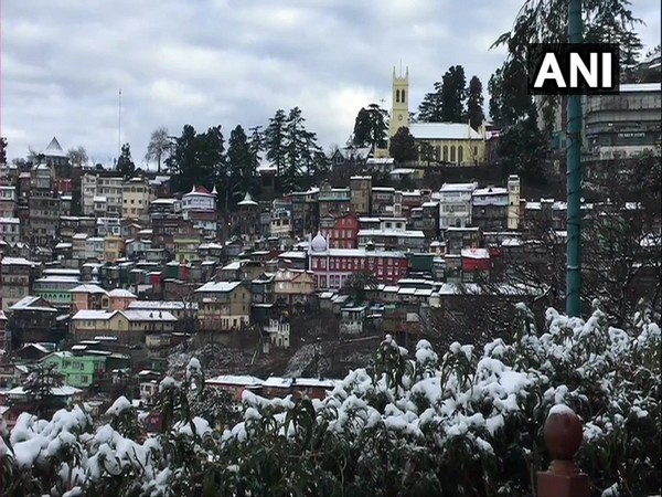 A view after Shimla received fresh snowfall on Tuesday Photo/ANI