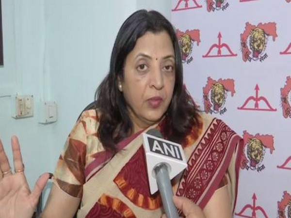 Shiv Sena leader Manisha Kayande speaking to ANI on Monday. (Photo/ANI)