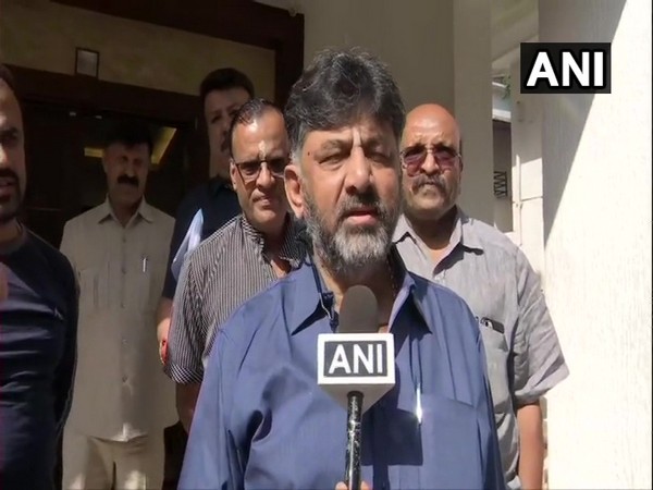 Congress leader DK Shivakumar speaking to ANI on in Bengaluru on Monday. (Photo/ANI)