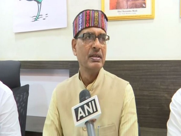 Former Madhya Pradesh Chief Minister Shivraj Singh Chouhan speaking to ANI on Sunday in Panaji. Photo/ANI