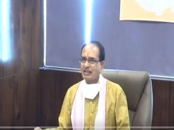 MP Chief Minister Shivraj Singh reviewing the status of corona and other arrangements through video conferencing. (Photo credit: MP CM Twitter)