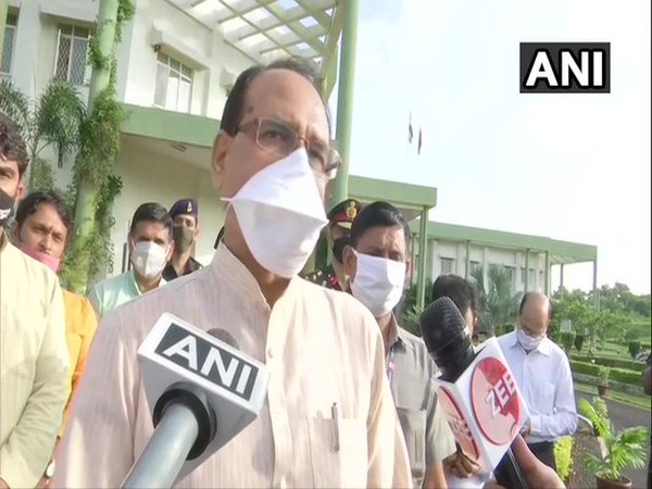 Madhya Pradesh Chief Minister Shivraj Singh Chouhan speaking to reporters on Wednesday. [Photo/ANI]