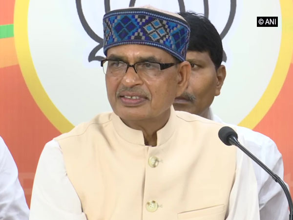 BJP National Vice president Shivraj Singh addressing press conference in Hyderabad, Telangana on Wednesday.